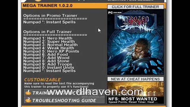 Frozen Hearth +10 Trainer Download - Frozen Hearth Trainer Download 2013 (Link) смотреть онлайн
