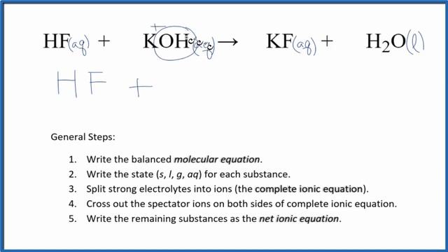 How to Write the Net Ionic Equation for HF + KOH = KF + H2O смотреть онлайн