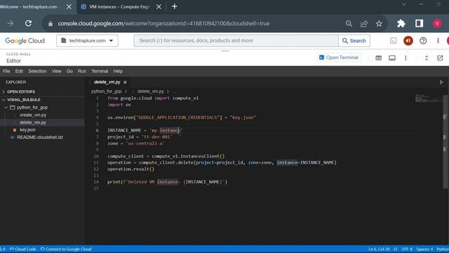 How to Delete GCP VM using Python смотреть онлайн