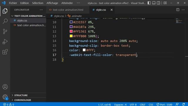 TEXT COLOR ANIMATION EFFECT - ONLY CSS смотреть онлайн