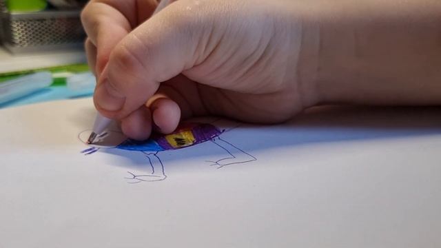 Как нарисовать птичку легко смотреть онлайн