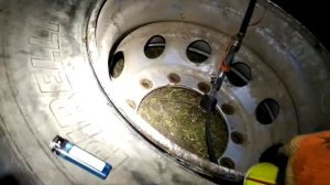 Как накачать колесо при помощи газа.#Взрыв колеса.