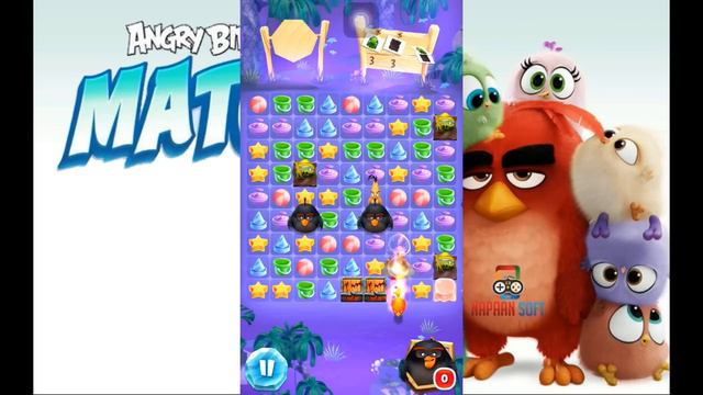 Angry Birds Match - LEVEL 271-280 - MOONLIGHT WALK - CHILLING CHARLIE - Gameplay - EP22 смотреть онлайн