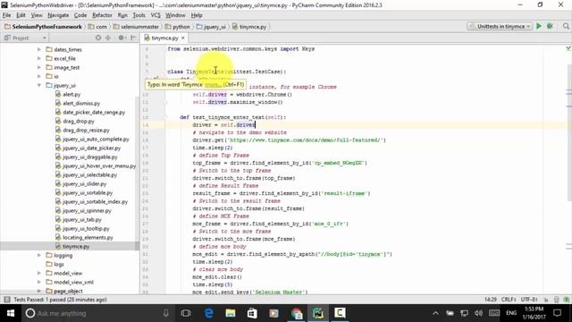 Lesson 15 Python Webdriver TinyMCE смотреть онлайн