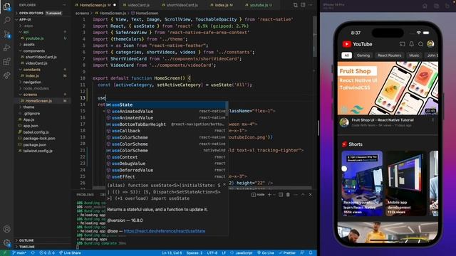 ? Youtube Clone #2 - React Native Tutorial смотреть онлайн