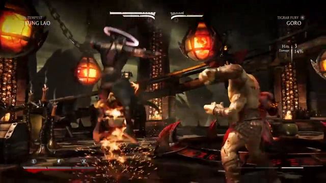 Mortal Kombat X Kung Lao vs Goro смотреть онлайн