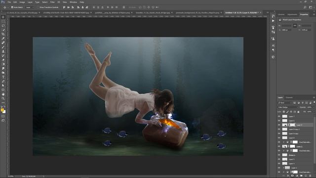 Underwater Effect Manipulation - Photoshop Tutorial | Dramatic Light Effects смотреть онлайн
