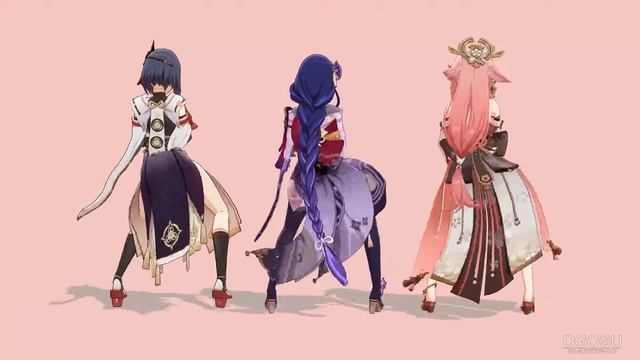 Genshin impact~~waifus bailando UwU смотреть онлайн