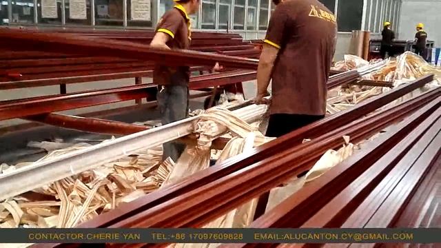 Aluminum Wood Grain Finish Extrusion Profile смотреть онлайн