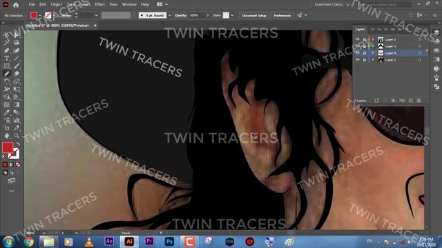 How To Create Vector Art Of Michael Jackson In Adobe Illustrator By Twin Tracers смотреть онлайн