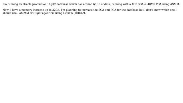 Databases: Using AMMM or Huge Pages for Oracle 11g R2 Database смотреть онлайн