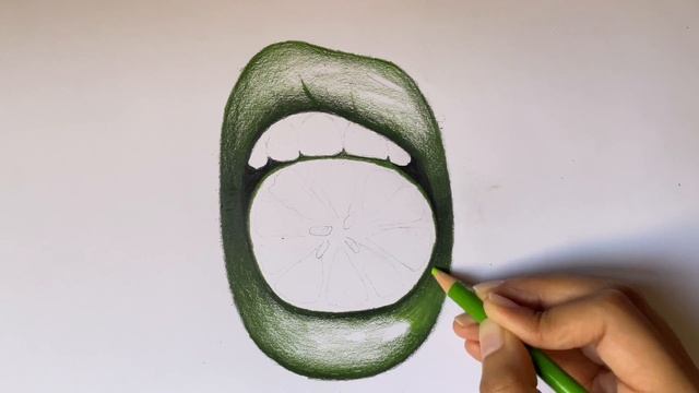 How To Draw Lime Lips | Color Pencil Tutorial смотреть онлайн