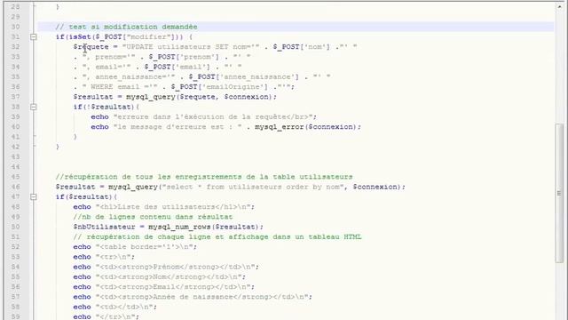 PHP & MySQL : Modifier un enregistrement d'une BDD смотреть онлайн