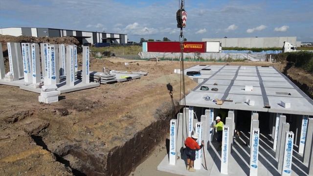 Parthenon On Site Detention Tank Installation For Hutchinson Builders