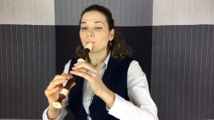 Гимн России на блокфлейте.