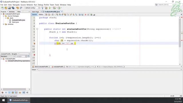 43 - Stack: Application Postfix Expression using Arrays (Java) смотреть онлайн