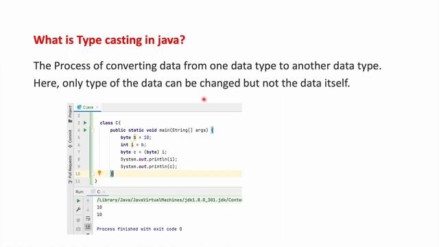 What is Type casting | Type Conversion in java? смотреть онлайн