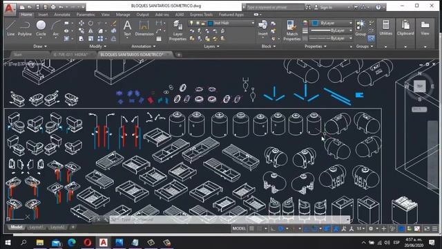 BLOQUES SANITARIOS EN ISOMETRIA AUTOCAD смотреть онлайн
