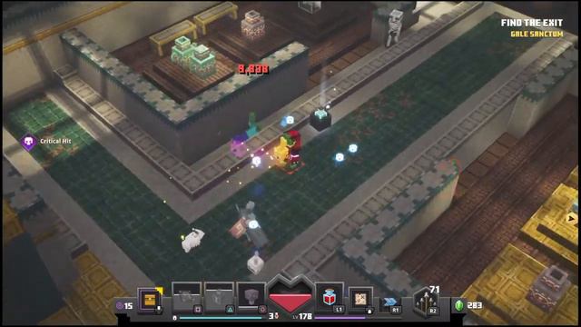 Minecraft Dungeons NEW howling peaks DLC Gale Sanctum gameplay смотреть онлайн