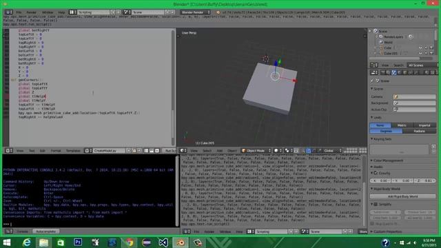 Python | blender | random terrain generation using algorithm смотреть онлайн