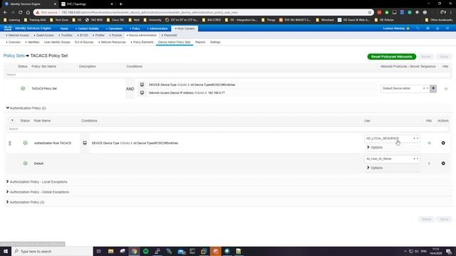 ISE 2.6 Device Administration using TACACS+ with AD users смотреть онлайн