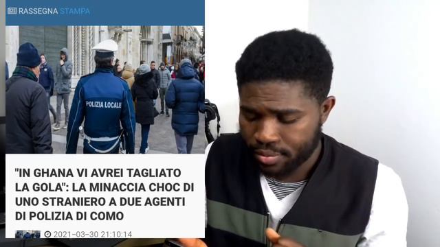 A Ghanaian🇬🇭 Arrested In Italy For Begging Money And Attacking Policemen And Describing Ghana As