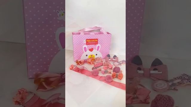 Набор аксессуаров для волос (цвет - пудровый) смотреть онлайн