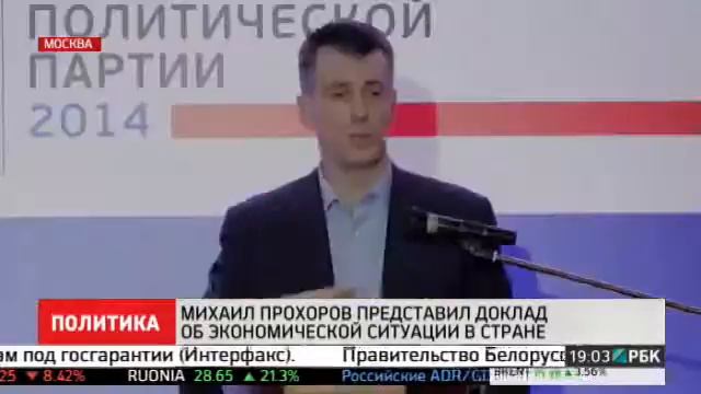 М. Прохоров представил доклад об экономической ситуации в стране смотреть онлайн
