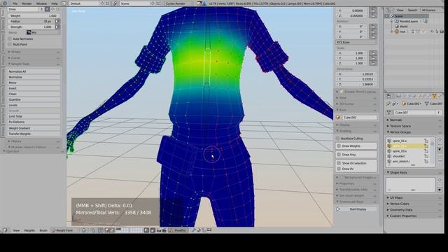 Symmetry with Weight Paint Tool смотреть онлайн