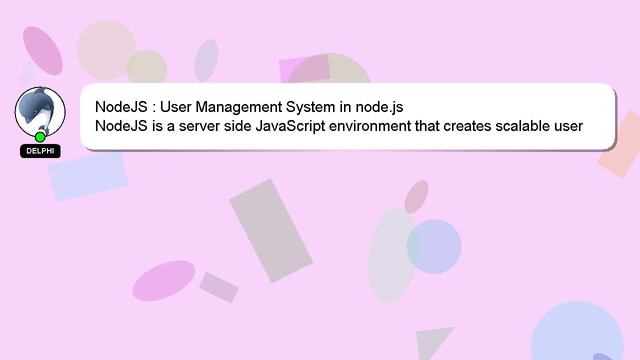 NodeJS : User Management System in node.js смотреть онлайн