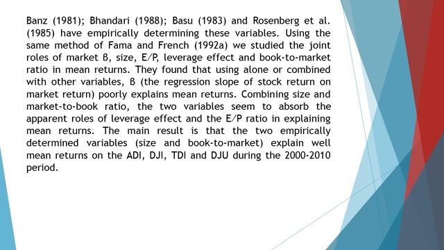 An Empirical Validation of Fama and French Three Factor Model 1992, A On Some US Indices AEFR 57 9 смотреть онлайн