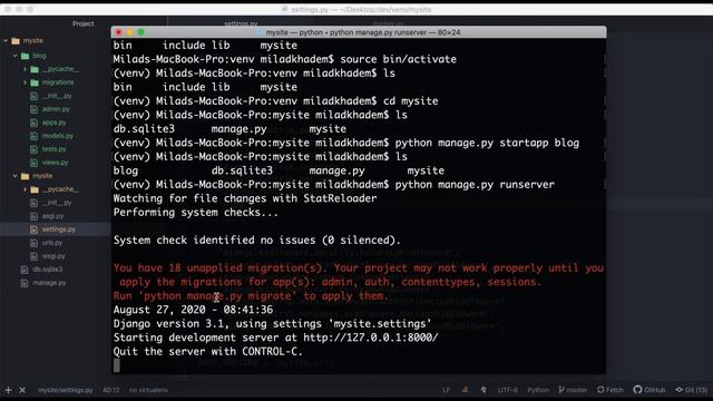 آموزش جنگو صفر تا صد | ایجاد اپ جدید و ساخت مدل در جنگو смотреть онлайн