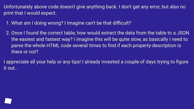 python scrapy - extract data from table - no id tag смотреть онлайн