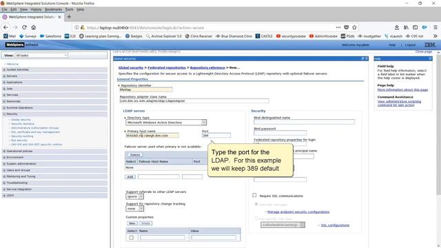 How do I add an LDAP to WebSphere federated repository setup смотреть онлайн