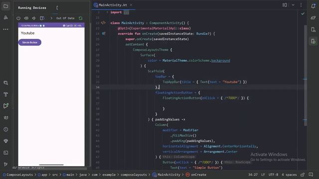 Scaffold | Jetpack Compose Layouts | Android Development | Kotlin смотреть онлайн