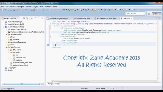 Security In a Java Web Application - Tutorial 03 (GlassFish + Form Authentication) смотреть онлайн