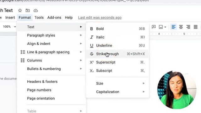 How to Strikethrough & Cross Out Text in Google Docs - Quick Tutorial - Draw a Line Through Words смотреть онлайн