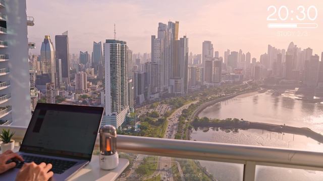 3-Hour Study With Me   Balcony Sunrise   Pomodoro 50-10   Relaxing Lo-Fi   Day 145