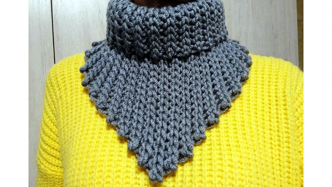 Супер простая манишка крючком для ленивых