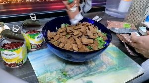 Салат с Фасолью+Помидоры+Кинза