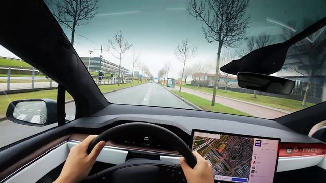 Tesla Model X LR | 2024| POV Test Drive | Binaural Sound смотреть онлайн