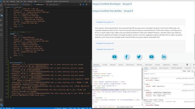 7.2)一步步学习开发建设自适应动态网站（PHP, HTML5, Bootstrap, SASS ）第七集（下）运用Bootstrap创建坍方、手风琴 | Collapes, Accordion смотреть онлайн