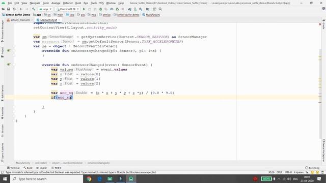 Development of android app to detect whenever user slightly motion their device смотреть онлайн