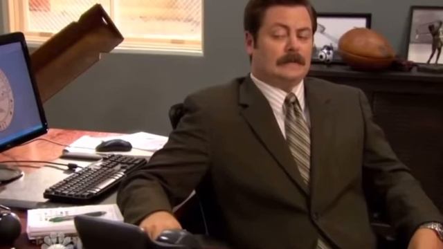 Ron Swanson being a Chad for 3m57s смотреть онлайн