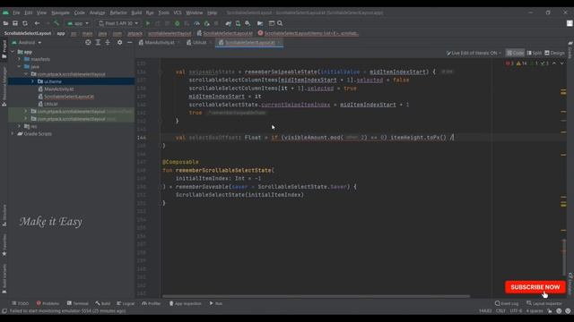 How to implement Scrollable Select Layout Item in Jetpack Compose | Android | Kotlin | Make it Easy смотреть онлайн