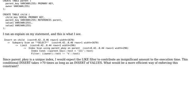 How to limit PostgreSQL INSERTs to assure that the caller has an attribute conistent with the... смотреть онлайн