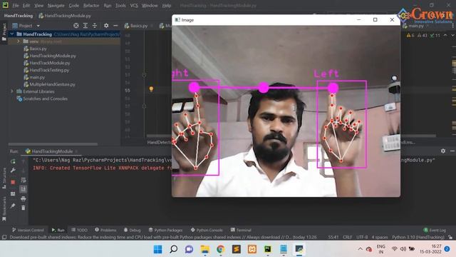 Multiple Hand Gesture Control Using OpenCV in Python | Crown Innovative Solutions смотреть онлайн