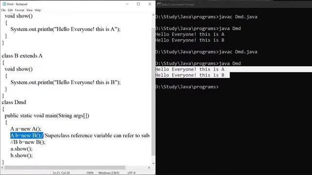 Java Programming: Lecture #30: Dynamic Method Dispatch - Runtime Polymorphism смотреть онлайн