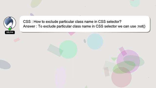 CSS : How to exclude particular class name in CSS selector? смотреть онлайн