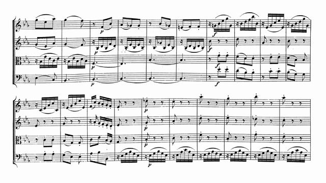 Mozart - String Quartet No. 4 in C, K. 157 (Score) смотреть онлайн